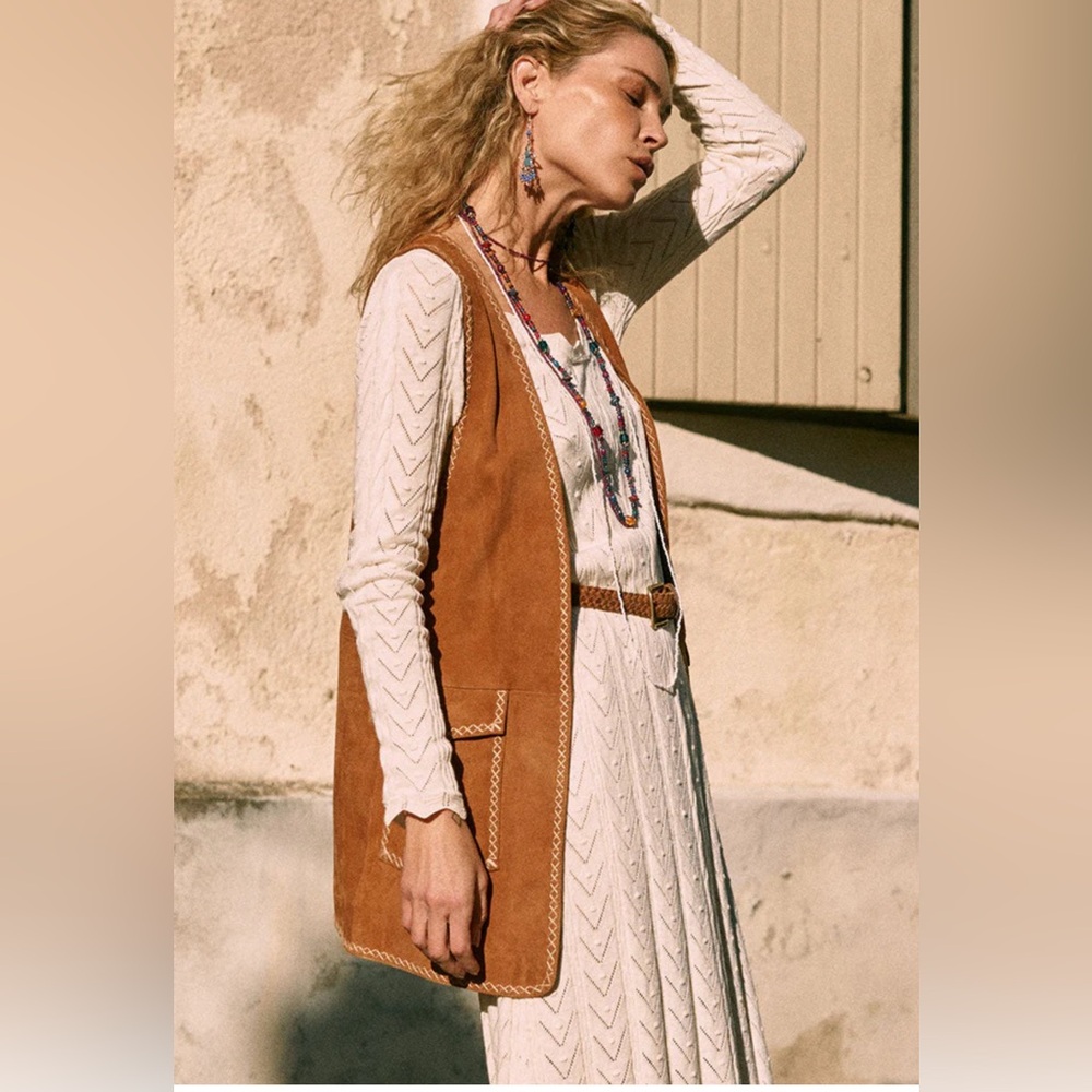 Spell Miller Suede Vest M/L EUC OR NWOT
